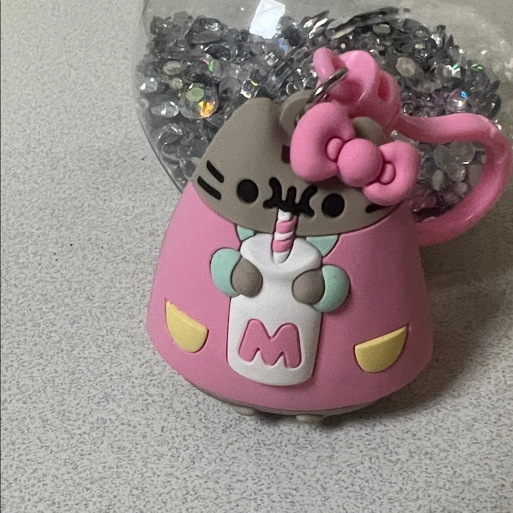 Sanrio Pink and Gray Cat Bag Charm